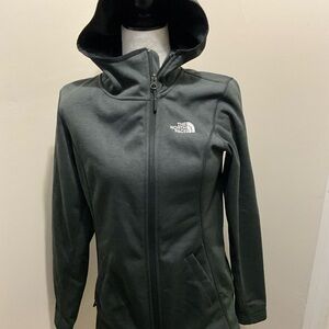 North face dark gray hooded jacket